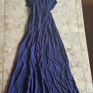 Tiana B. Blue Sleeveless round Neck Maxi Dress